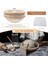 Yuvarlak Set, Ekmek ve Ekmek Hamuru Için 4 Maya Sepeti, Keten Parçalı Banneton Mayalama Sepeti, Hamur Kazıyıcı Seti Yuvarlak (Yurt Dışından) 1