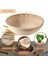 Yuvarlak Set, Ekmek ve Ekmek Hamuru Için 4 Maya Sepeti, Keten Parçalı Banneton Mayalama Sepeti, Hamur Kazıyıcı Seti Yuvarlak (Yurt Dışından) 3