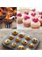 2x Ağır Karbon Çelik Cupcake Pişirme Tepsisi, 12 Mini Cup Cupcake Şekilli Kek Tavası, Yapışmaz Cupcake Pişirme Tepsisi (Yurt Dışından) 3