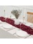 Tülbent Masa Koşucu Boho Gazlı Bez Peynir Bezi Masa Koşucu Rustik Sırf Koşucu Uzun Düğün Bordo 4 Adet (Yurt Dışından) 2