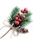 Kırmızı Berry Çam Dalları Dökmeyen Noel Meyveleri Kaynaklanıyor Dekor 8 Pcs Yapay Çam Kozalakları Şube Zanaat Çelenk Seçim (Yurt Dışından) 4