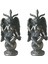 2x Şeytani Idol Baphomet Heykel Zen Meditasyon Sihirli Kanat Keçi Heykeli Reçine El Sanatları Dini Süsler Ev A (Yurt Dışından) 1