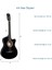 CG-395BK Siyah Klasik Gitar 4/4 Sap Ayarlı Kesik Kasa Full Set (Çanta Askı Tuner Metod Pena) 4