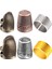 6 Parça Dikiş Yüksük Parmak Koruyucu, Dikiş Nakış Iğnesi Için Ayarlanabilir Metal Parmak Kalkanı Koruyucu (Yurt Dışından) 1