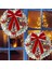 2 Adet Işıklı Noel Çelenkleri, Kırmızı Fiyonklu 13 Inç Önceden Aydınlatmalı Mini Noel Çelengi, LED Işıklı Çam Iğnesi Çelengi (Yurt Dışından) 1