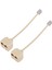 2x RJ11 6P4C 2 Yollu Çıkışlı Telefon Jakı Hattı Ayırıcı Adaptör Bej (Yurt Dışından) 1