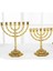 4x Altın Yahudi Menorah Mumluklar Dinler Şamdan Hanuka Şamdanlar 7 Şube Menora -L (Yurt Dışından) 1