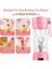 Shake ve Smoothie'ler Için Taşınabilir Blender Mini Blender Şarj Edilebilir USB 380ML 6 Bıçaklı Seyahat Meyve Sıkacağı Bardağı (Yurt Dışından) 3