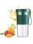 Mini Taşınabilir Blender, Üç Bıçaklı Smoothie Shake Yapıcı, Çok Fonksiyonlu El Tipi Meyve Sıkacağı Bardağı, 320ML, Yeşil (Yurt Dışından) 4