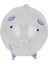 Domuz Kumbara Para Tasarrufu Kutusu Sevimli Şeffaf Cam Hatıra Doğum Günü Çocuk Çocuklar-Mor (Yurt Dışından) 3