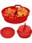 Hava Fritöz Silikon Gömlekleri 8.5 Inç 5 Ila 8 Qt Için Yeniden Kullanılabilir Bölücü ile Katlanabilir Hava Fritöz Silikon Tencere Yapışmaz, C (Yurt Dışından) 3