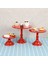 Metal Demir Kek Standı Yuvarlak Kaide Tatlı Tutucu Cupcake Vitrin Doğum Günü Düğün Partisi Için Bakeware (Kırmızı S) (Yurt Dışından) 3