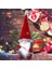 Noel Süslemeleri Gnome Kırmızı Süpürge Noel Baba Bebek Kış Kar Tanesi Yüzü Olmayan Cüce Parti Masaüstü Kapalı Masa Süsü A (Yurt Dışından) 4