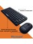 SW-500 Yuvarlak Tuşlu Taşınabilir Kablosuz Bluetoothlu Q Klavye Mouse Set AL4176 4