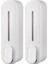 2x Sabunluk Duvara Montaj, 350 ml El Sıvı Şampuan Duş Jeli Dağıtıcı Banyo Mutfak Ofis Beyaz (Yurt Dışından) 1