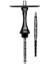 Alpha Hookah Model x Artist Collection Black Matte Nargile Takımı 2