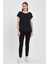 Kadın Cindy Siyah Bisiklet Yaka Regular Fit Basic Modal Tişört (Lyocell) 3