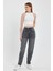 Kadın Kyla Vintage Black Mom Jean Pantolon 1