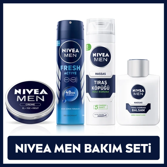 NIVEA MEN Erkek Sprey Deodorant,Nemlendirici Krem,Tıraş Köpüğü,Tıraş Sonrası Balsam