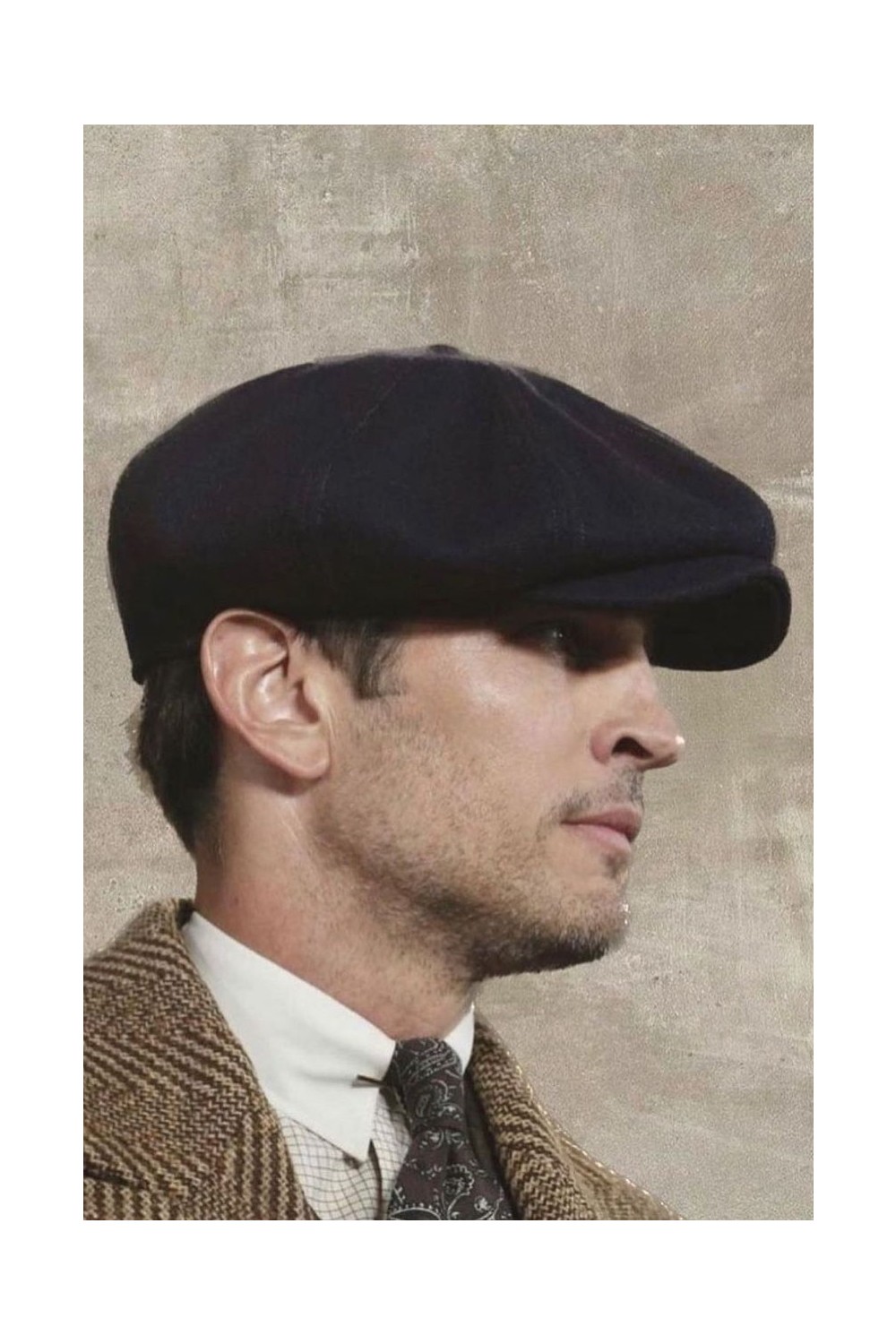 Takı Dükkanı Erkek Kasket Baretta Kışlık Şapka Beckham Model Peaky Blinders Şapka Kazayağı Desenli cp231 görsel 2