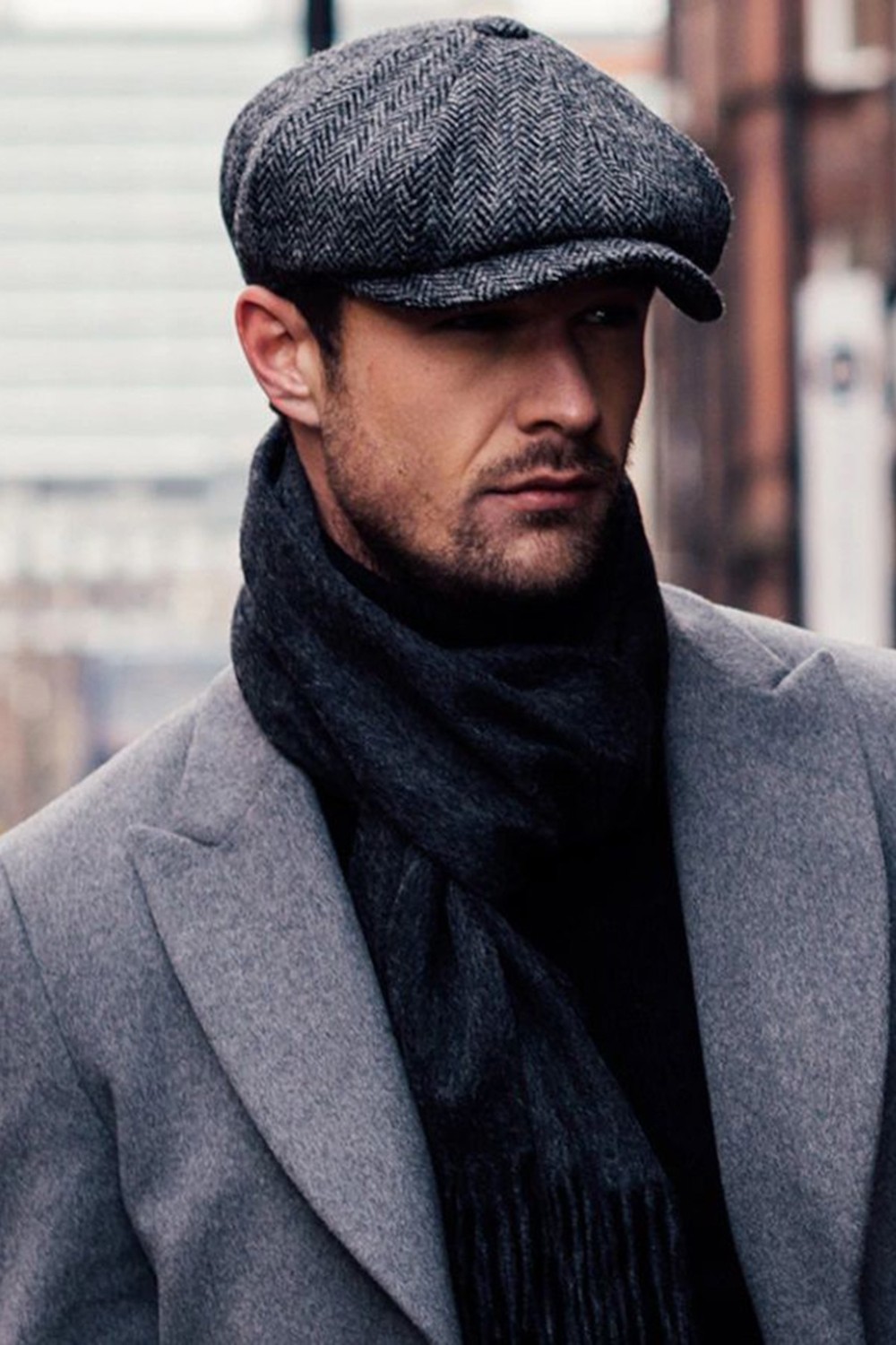 Takı Dükkanı Erkek Kasket Baretta Kışlık Şapka Beckham Model Peaky Blinders Şapka Kazayağı Desenli cp231 görsel 7