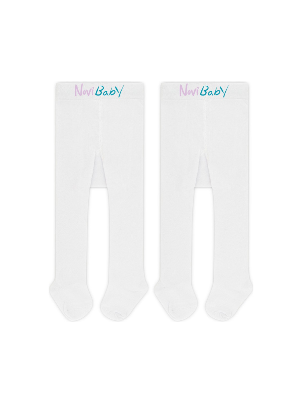 Novibaby 2'li Bebek Pamuklu Külotlu Çorap, Çocuk Yenidoğan Pamuk Kız Erkek Okul Çorabı, Beyaz Ekru Pembe