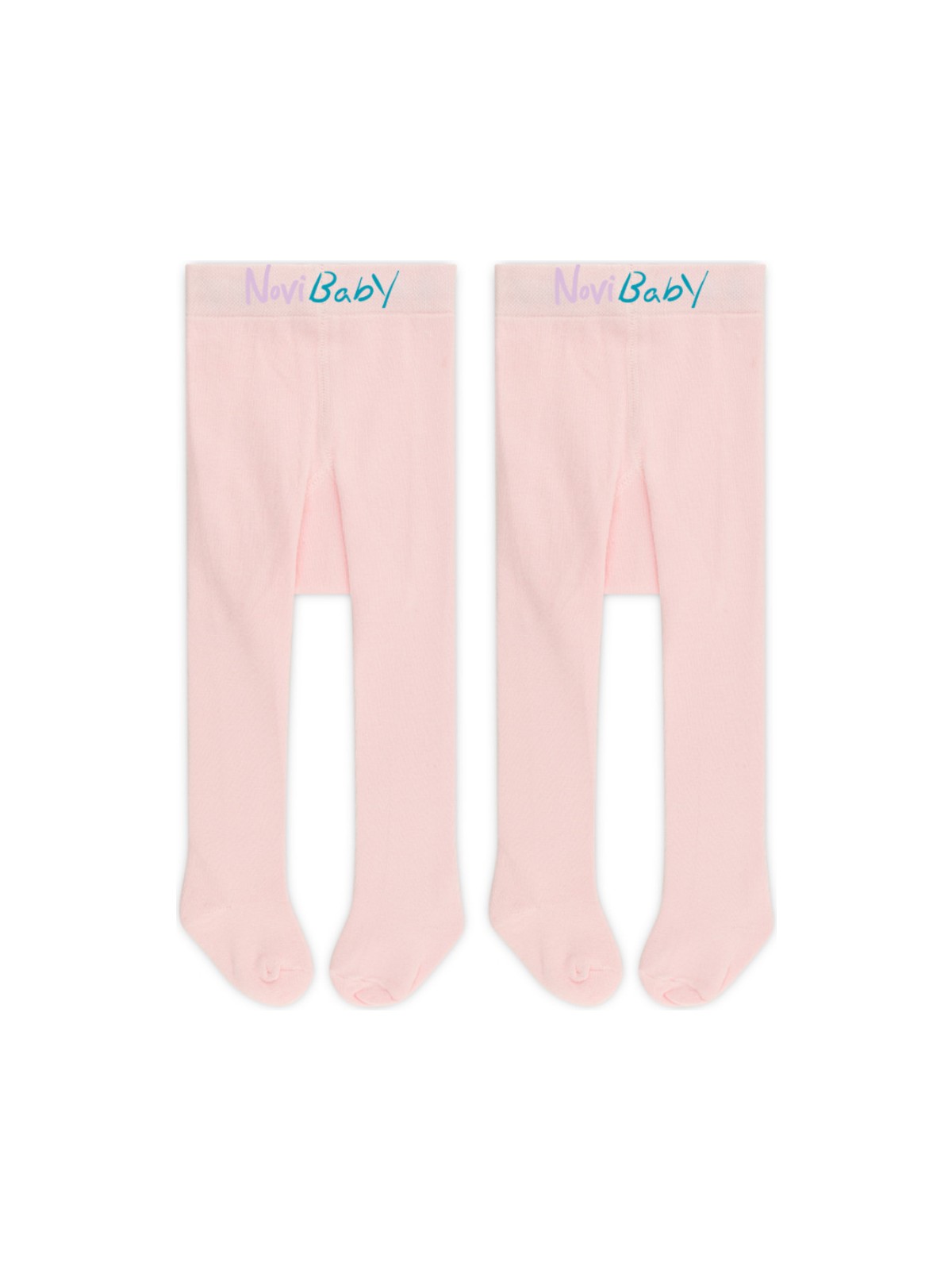 Novibaby 2'li Bebek Pamuklu Külotlu Çorap, Çocuk Yenidoğan Pamuk Kız Erkek Okul Çorabı, Beyaz Ekru Pembe - Görsel 4