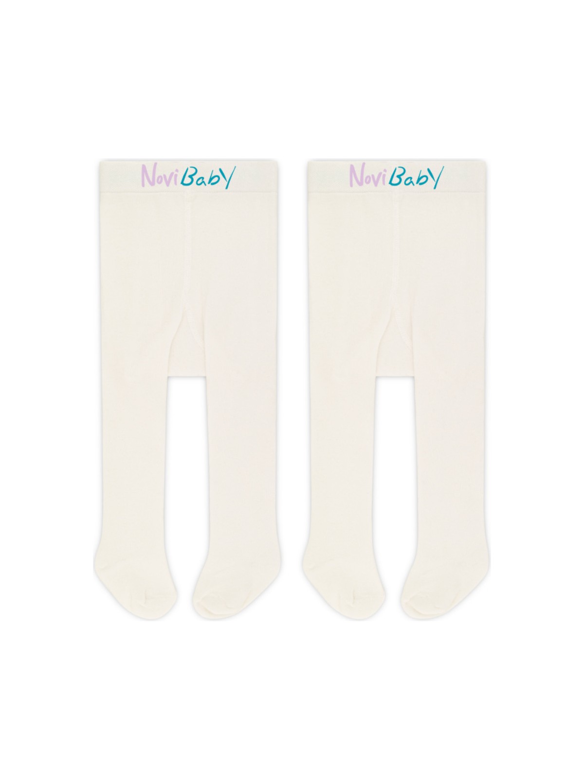 Novibaby 2'li Bebek Pamuklu Külotlu Çorap, Çocuk Yenidoğan Pamuk Kız Erkek Okul Çorabı, Beyaz Ekru Pembe - Görsel 6
