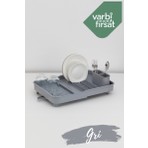 Açılır Kapanır Sürgülü Tabaklık Bulaşıklık Bulaşık Sepeti Kurutmalık / Açık Gri