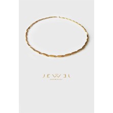 Jewel Kesik Zincir Gold Altın Kaplama Kolye