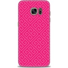 gmotp Samsung Galaxy S7 Edge Kılıf Hd Baskılı - Pembe Mozaik