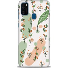 gmotp Samsung Galaxy M30S Kılıf Hd Baskılı - Flower Pattern