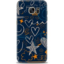gmotp Samsung Galaxy S7 Edge Kılıf Hd Baskılı - Notalar ve Kalpler