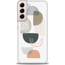 gmotp Samsung Galaxy S22 Plus Kılıf Hd Baskılı - Turuncu Yarım Daire