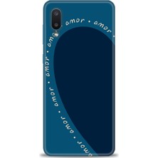 gmotp Samsung Galaxy A02 Kılıf Hd Baskılı - Amor Mavi