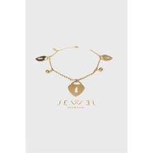 Jewel Castle Lock Gold Altın Kaplama Bileklik