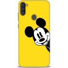 gmotp Samsung Galaxy M11 Kılıf Hd Baskılı - Sarı Mickey Mouse