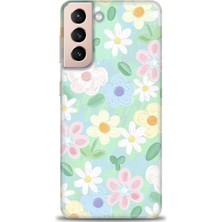 gmotp Samsung Galaxy S21 Fe Kılıf Hd Baskılı - Çiçekk