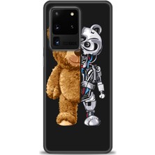 gmotp Samsung Galaxy S20 Ultra Kılıf Hd Baskılı - Ayı ve Iskeleti