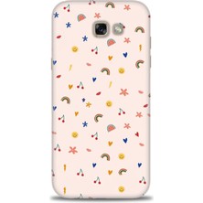 gmotp Samsung Galaxy A7 2017 / A720 Kılıf Hd Baskılı - Kiraz ve Gökkuşağı