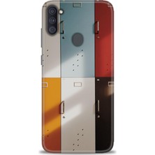 gmotp Samsung Galaxy M11 Kılıf Hd Baskılı - Renkli Kapılar