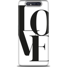 gmotp Samsung Galaxy A80 Kılıf Hd Baskılı - Love