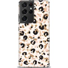 gmotp Samsung Galaxy S21 Ultra Kılıf Hd Baskılı - Leopar