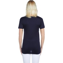 LuvmaBelly 3503 Lacivert Pamuklu Viskon Lohusa Emzirme Bluz