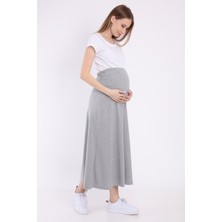 Luvmabelly MYRA9031 Beli Ayarlanabilir Hamile Etek -Gri
