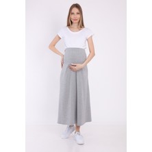 Luvmabelly MYRA9031 Beli Ayarlanabilir Hamile Etek -Gri