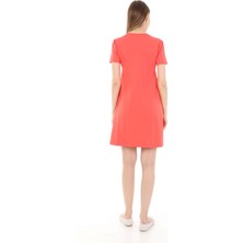 Luvmabelly MYRA5702 Fiyonklu Emzirmeye Uygun Şık Elbise -Somon