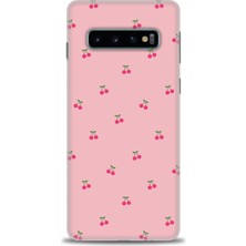 gmotp Samsung Galaxy S10 Kılıf Hd Baskılı - Minik Kirazlar
