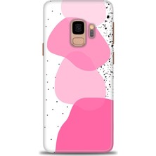 gmotp Samsung Galaxy S9 Kılıf Hd Baskılı - Pembe Beyaz Siyah
