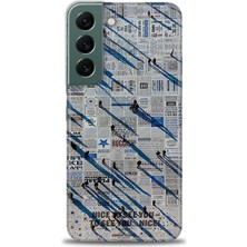 gmotp Samsung Galaxy S22 Kılıf Hd Baskılı - Gazete